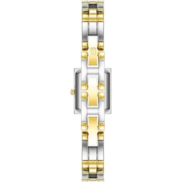 Womens two tone bracelet watch silver gold analog quartz water resistant main image 5